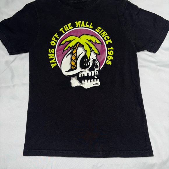 Vans Other - Youth Vans Black Graphic Tee with Skull Design